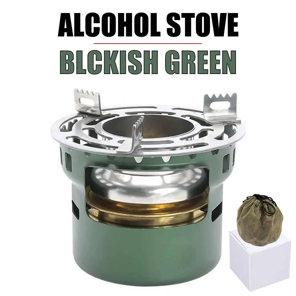 M02 - Camping Gear and Accessories Alcohol Stove Outdoor Furnace Portable Mini Barbecue