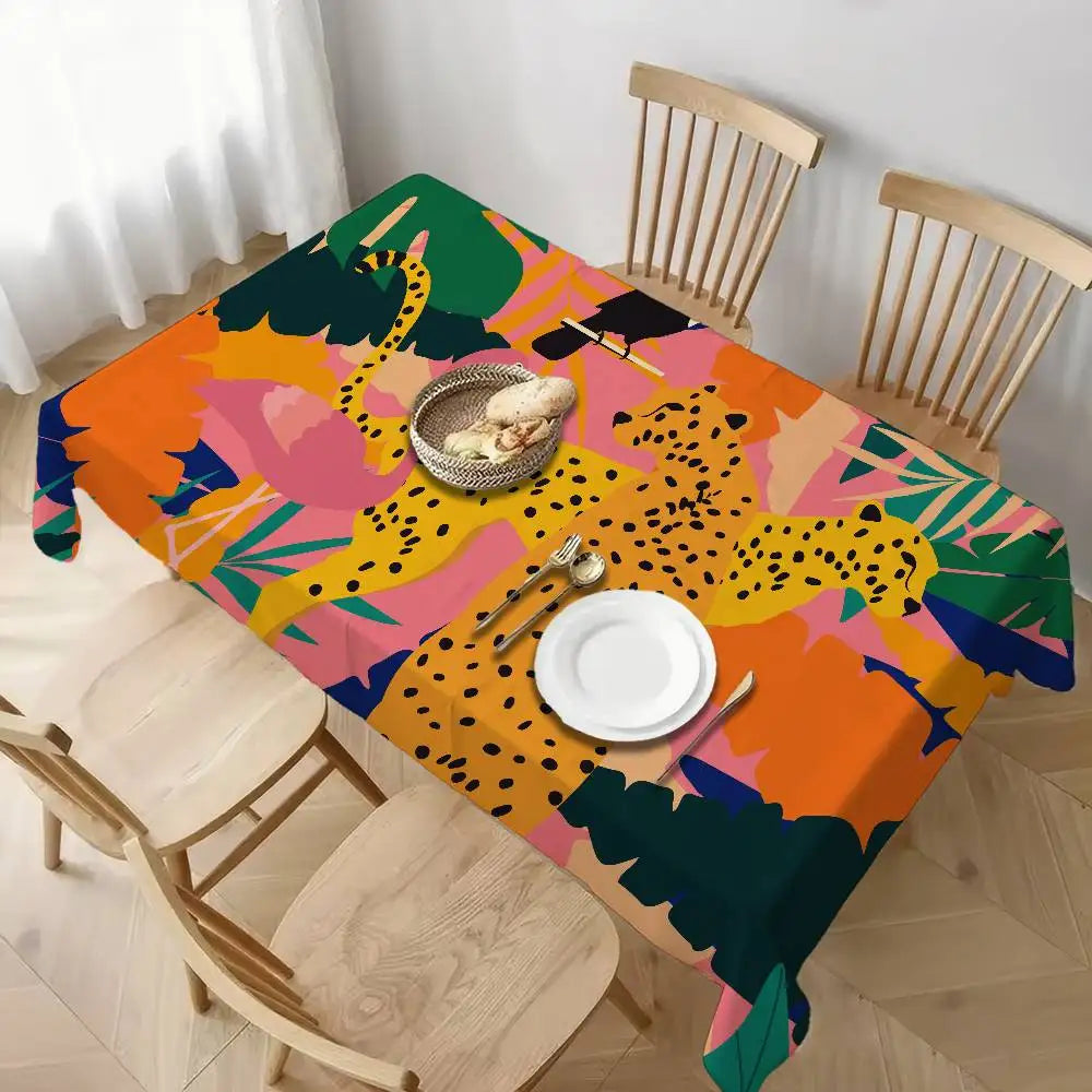 TESS14 - Tovaglia rettangolare con motivo astratto artistico