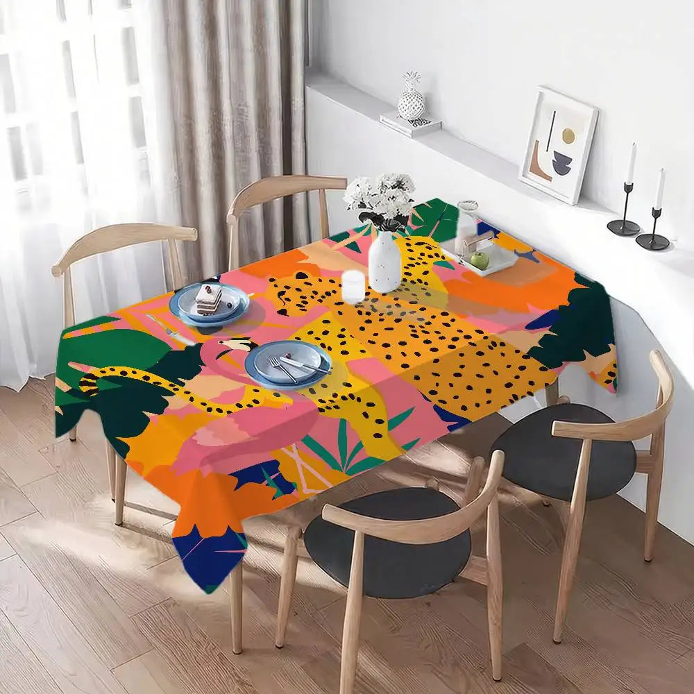 TESS14 - Tovaglia rettangolare con motivo astratto artistico