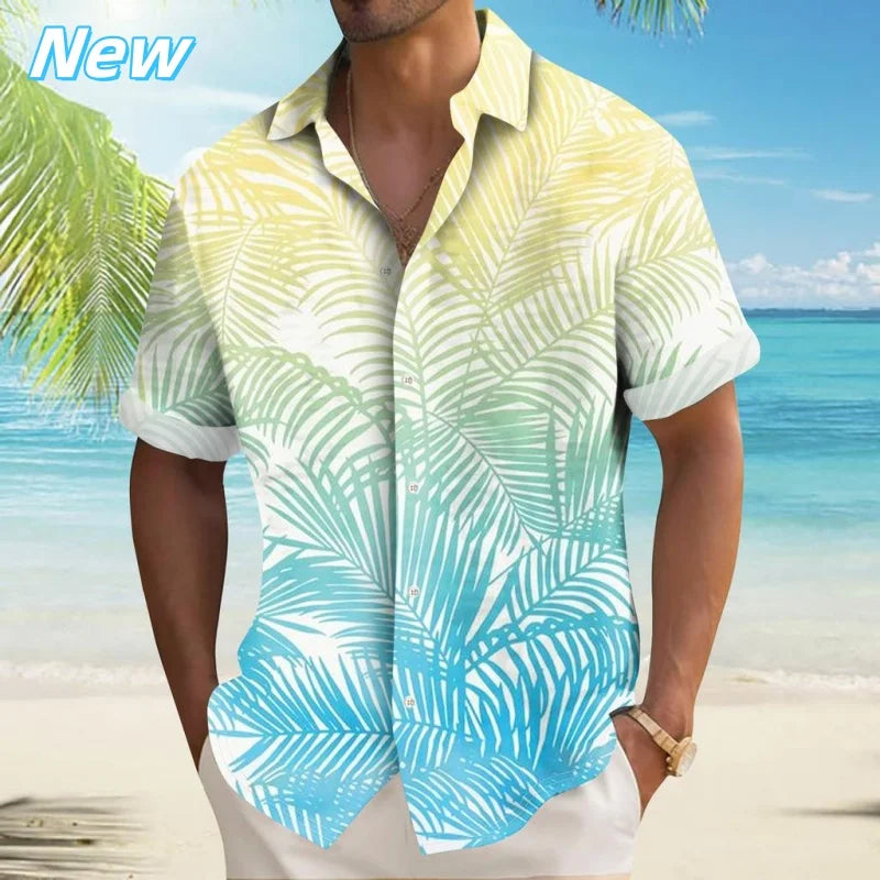 HAWAIA04 - Camicia Aloha da spiaggia con stampa 3D
