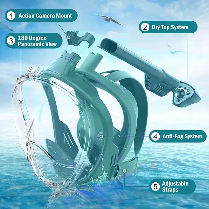B20 - Underwater Snorkeling Full Face Swimming Mask