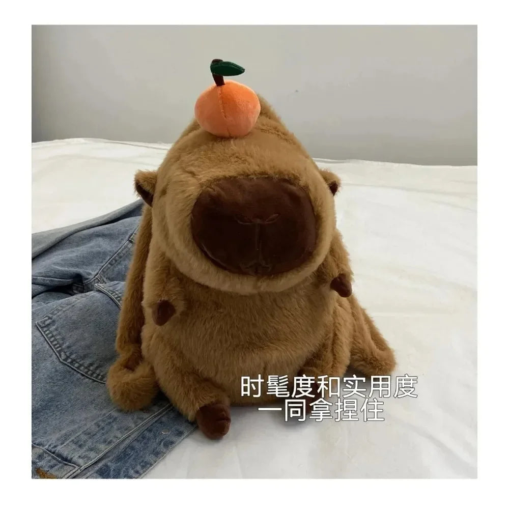 T16 - Capybara Plush Backpack Kawaii Fashion Plushie Doll