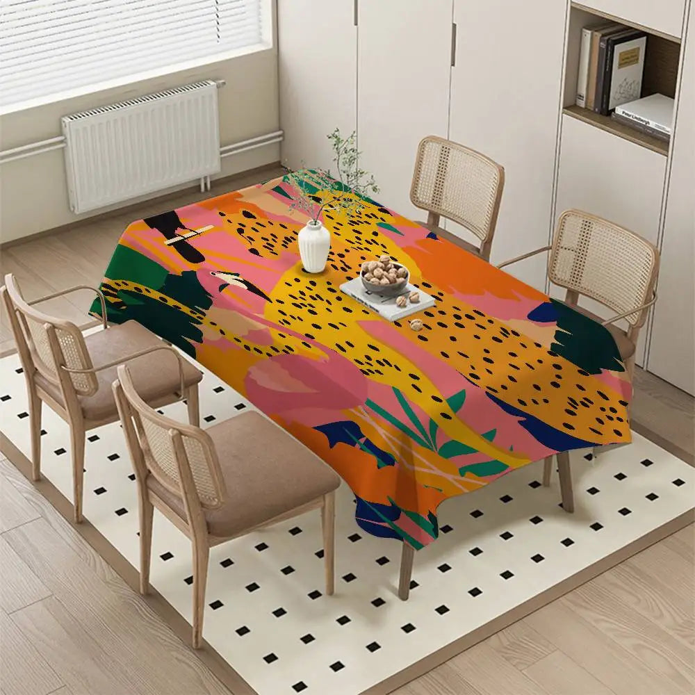 TESS14 - Tovaglia rettangolare con motivo astratto artistico