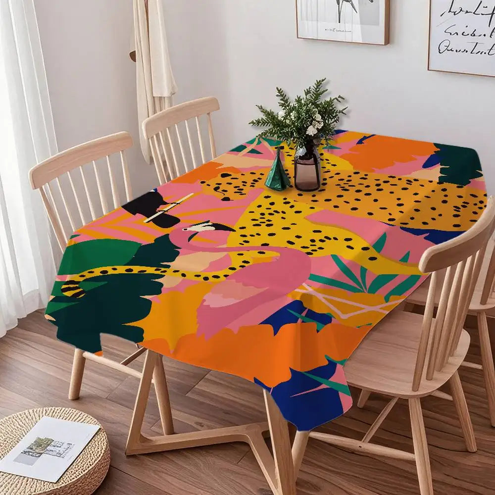 TESS14 - Tovaglia rettangolare con motivo astratto artistico