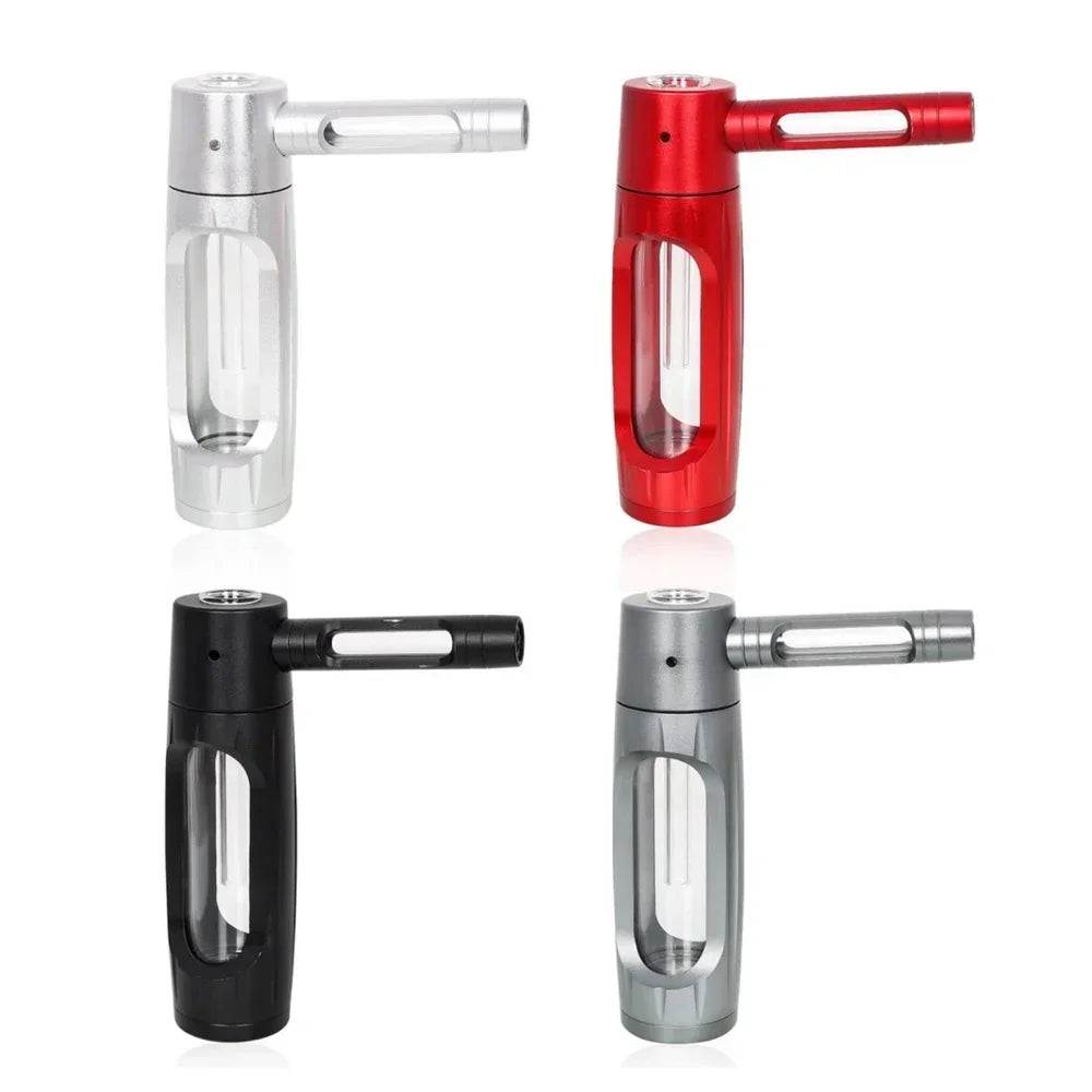 PIPE12 - Pipa portatile in metallo con bracieri in vetro