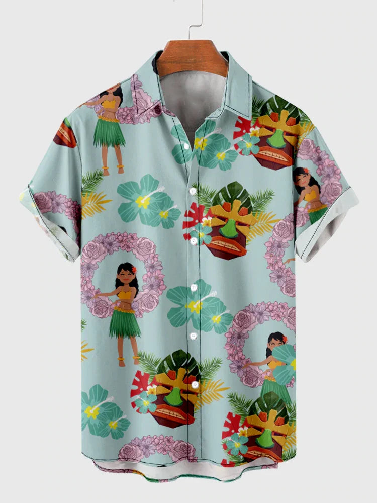 HAWAIA08 - Camicie da spiaggia hawaiane per uomo