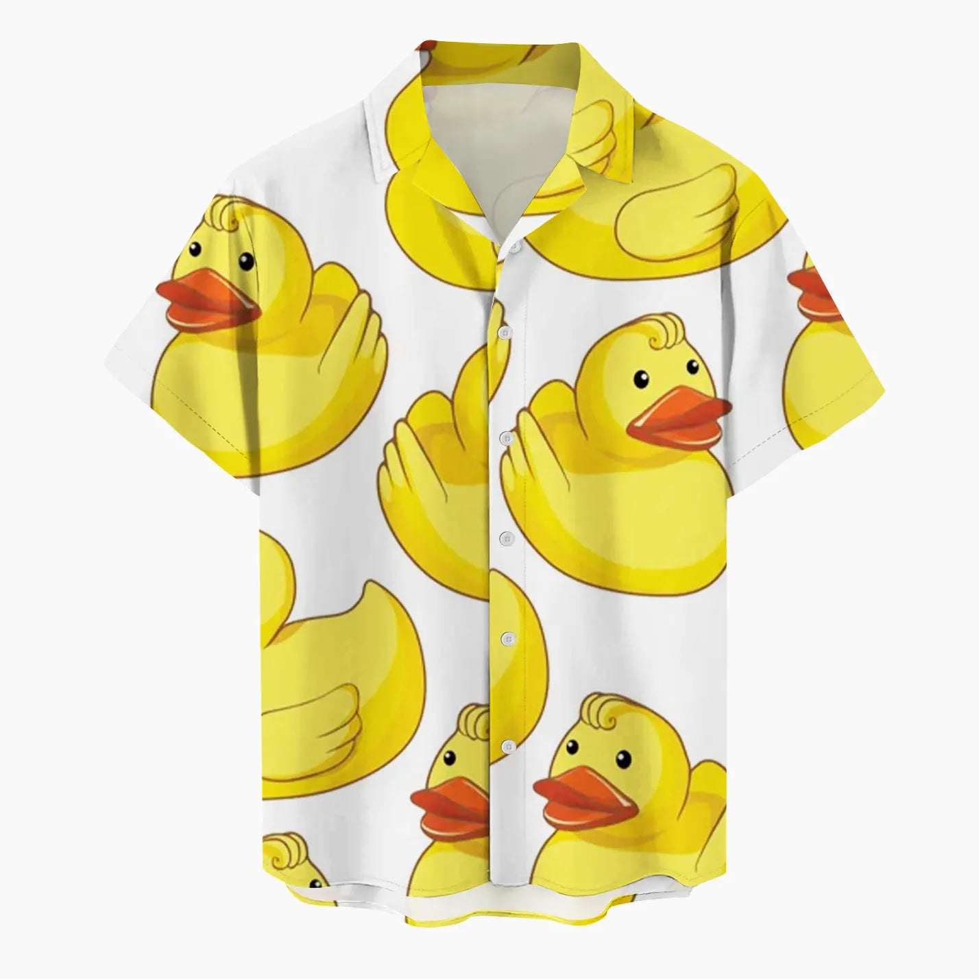 HAWAIA07 - Camicia da uomo con stampa 3D di Little Yellow Duck