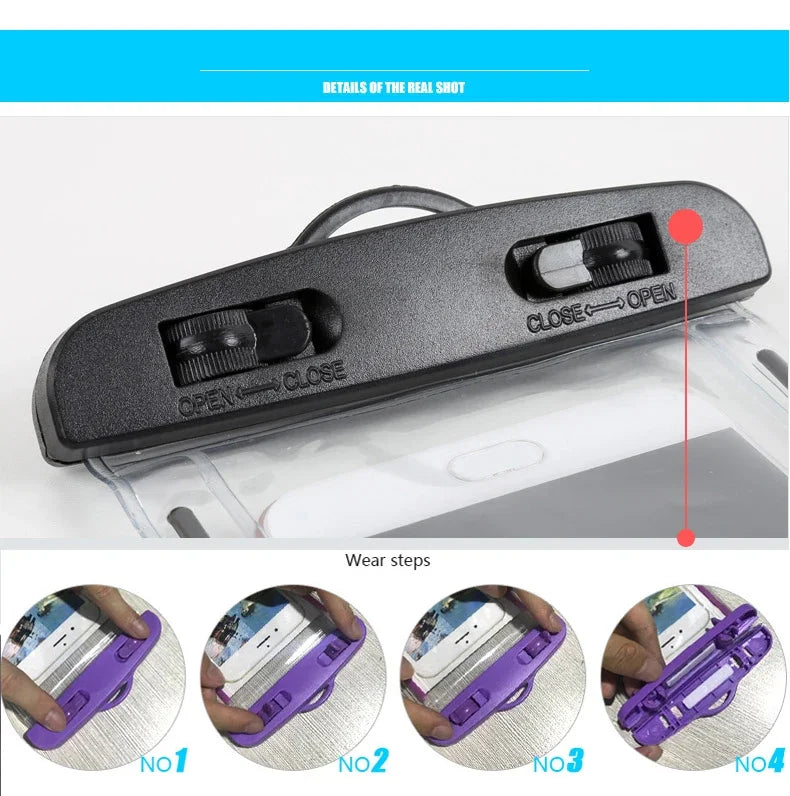 SNOR - Custodia Impermeabile Trasparente in PVC per Telefono