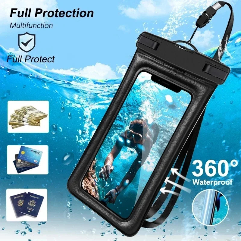 SNOR - Custodia Impermeabile Trasparente in PVC per Telefono