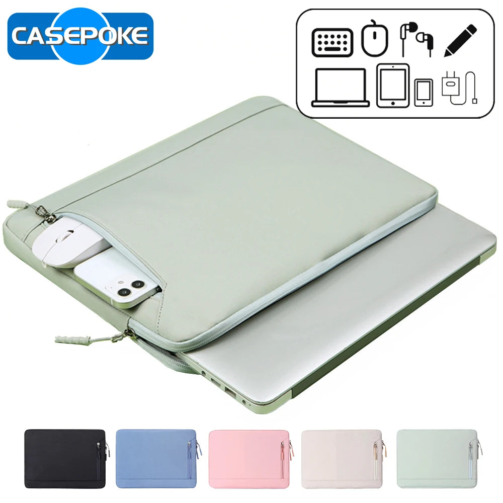WA03 - CASEPOKE Laptop Sleeve Case 13.3 14.6 15.6 Inch Notebook Bag Tablet Waterproof