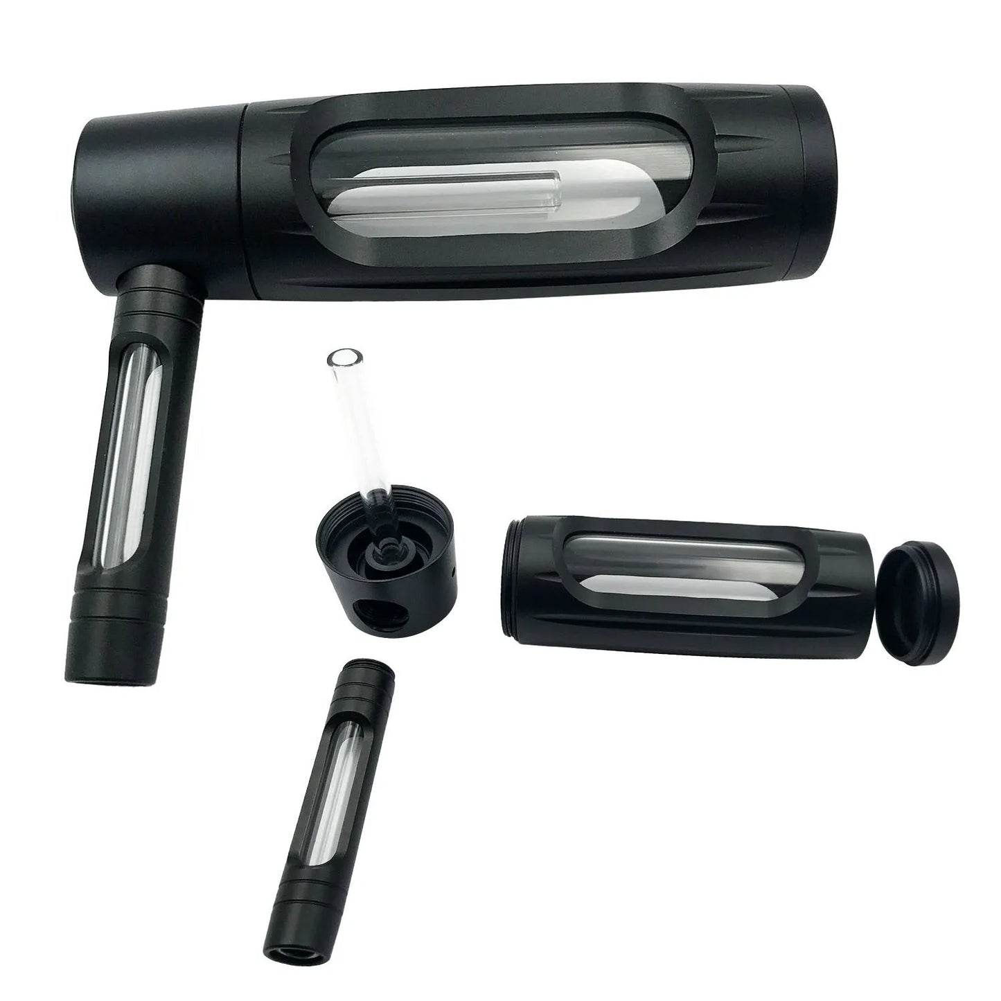 PIPE11 - Pipa portatile in metallo con bracieri in vetro