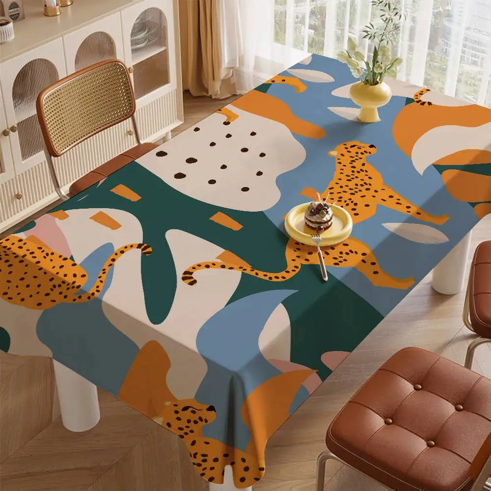 TESS14 - Tovaglia rettangolare con motivo astratto artistico