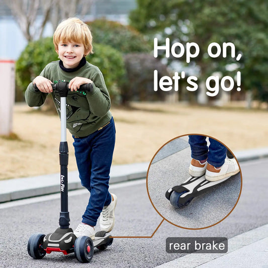 T01 - Scooter for Kids Ages 3-12 Years with 3 Wheel LED Lights