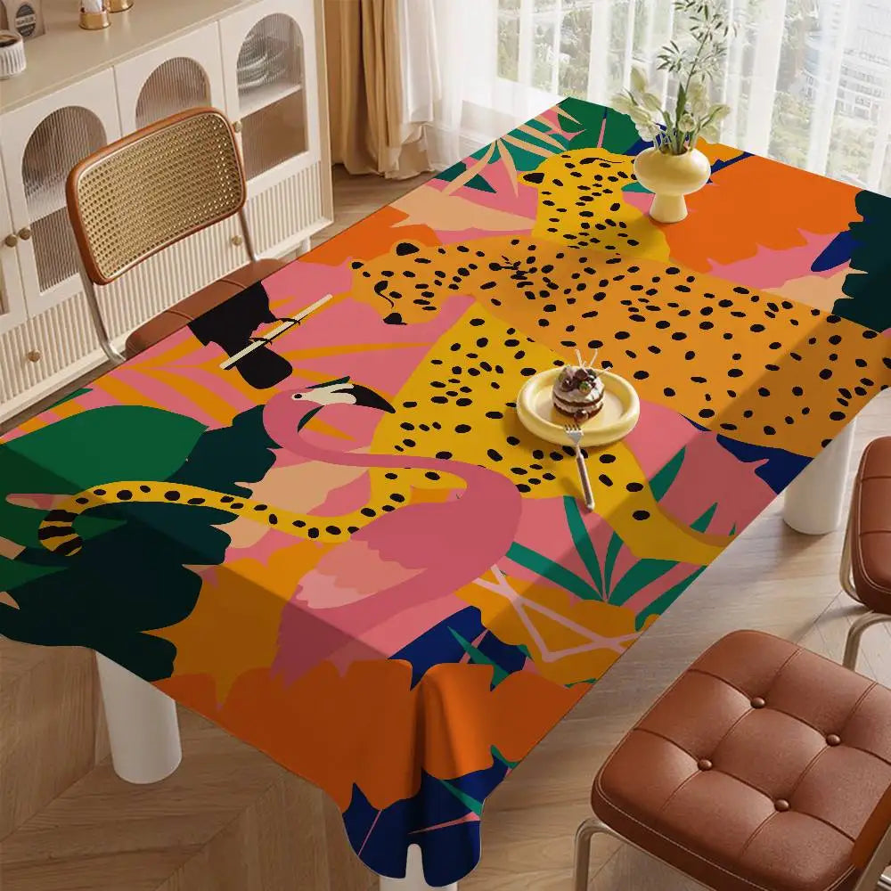 TESS14 - Tovaglia rettangolare con motivo astratto artistico