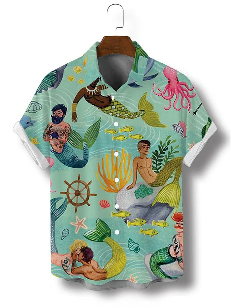 HAWAIA08 - Camicie da spiaggia hawaiane per uomo