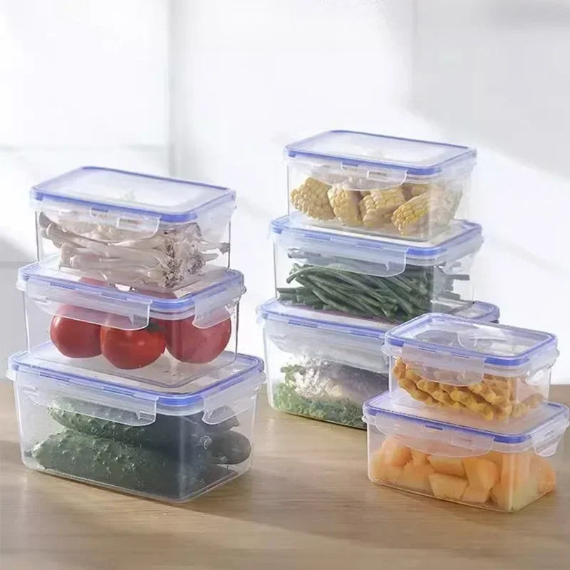 CONS - Contenitore rettangolare sigillato per frigorifero da cucina con coperchio