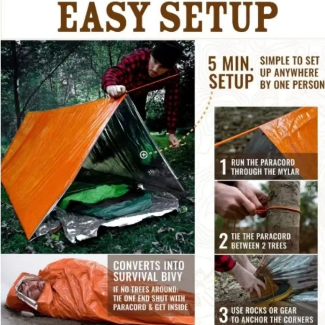 M10 - Emergency Tent  Waterproof Camping Travel Pergola