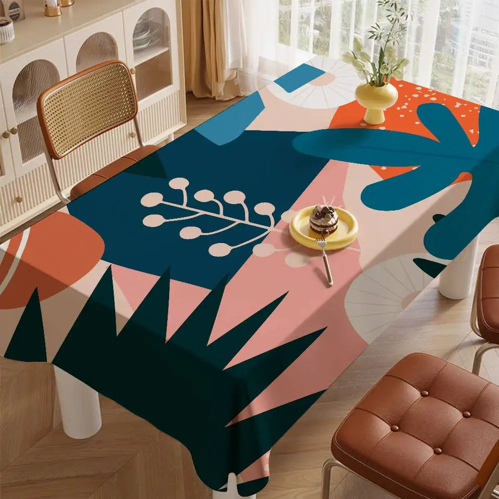 TESS14 - Tovaglia rettangolare con motivo astratto artistico