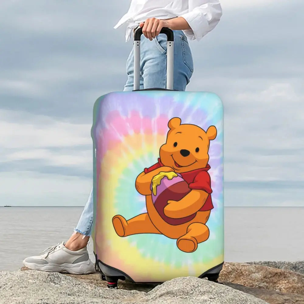 A111 - Custom Winnie The Pooh Luggage Cover Elastic