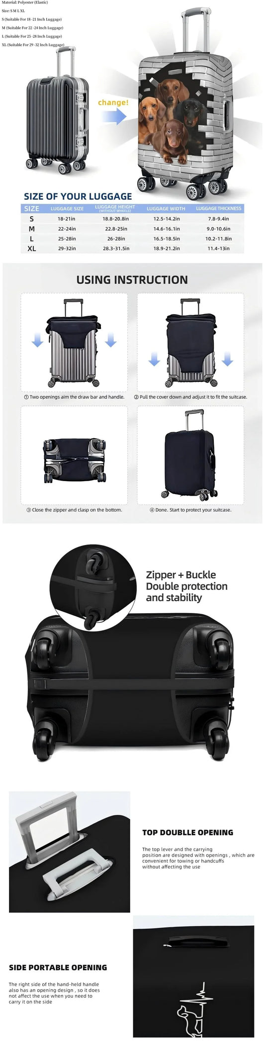 A114 - Children's trolley case protective cover