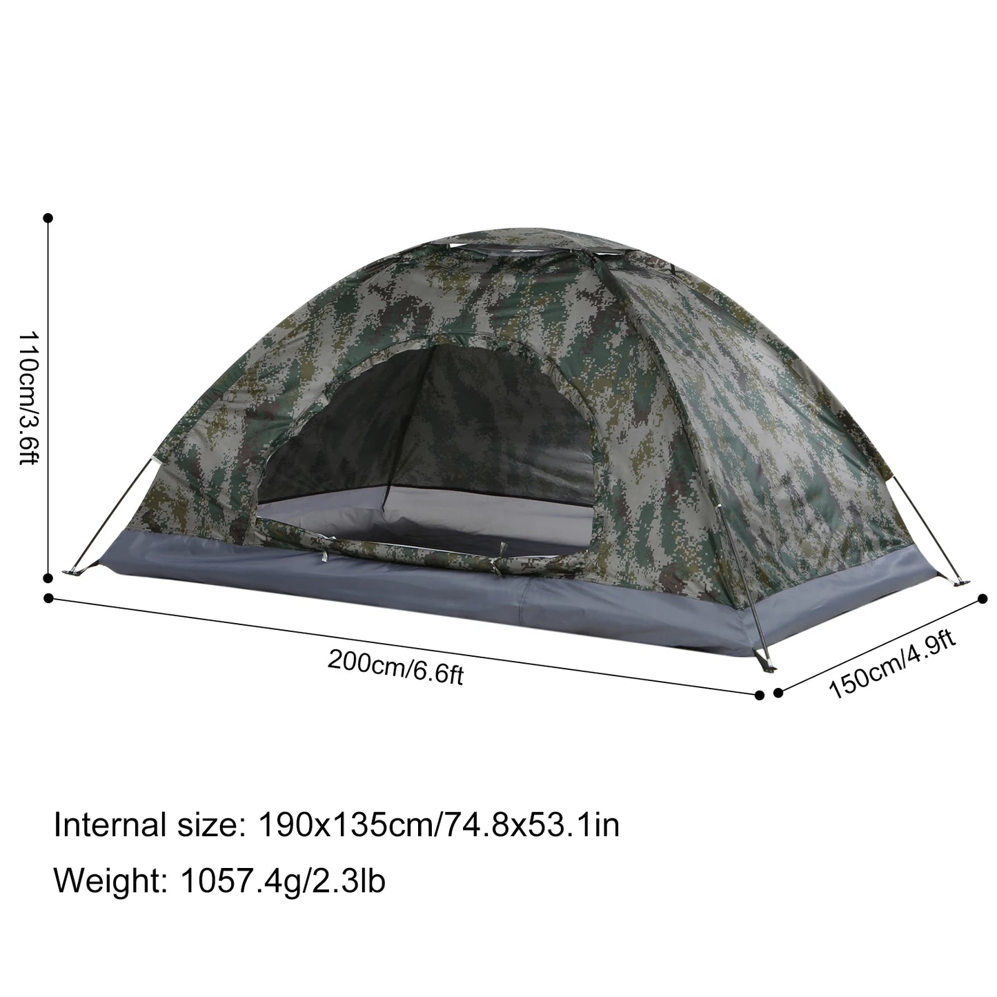 CAMP - Tenda da campeggio ultraleggera per 1/2 persone