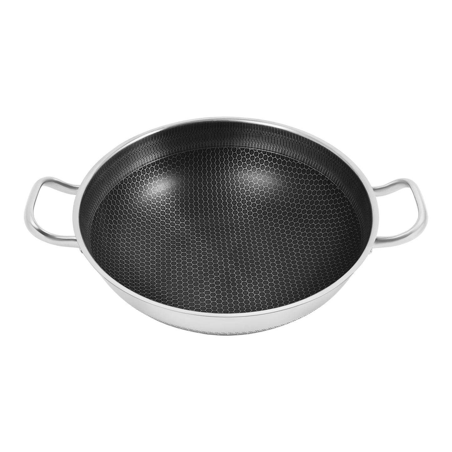 COTS - Padella in acciaio inox da 33,5*9,4 cm con coperchio antiaderente
