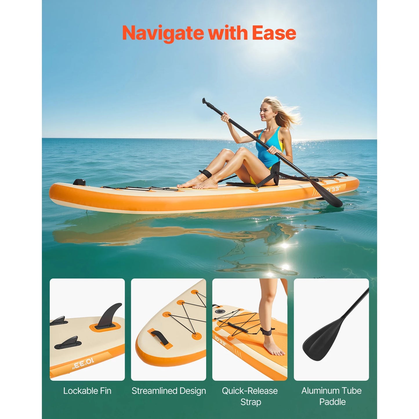 SPORT - Tavola da paddle gonfiabile con sedile