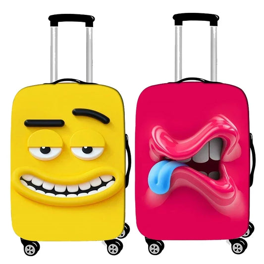 A112 - Funny Expression Travel Suitcase Dust Cover Luggage