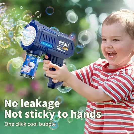 T13 - Children Electric Bubble Gun Rocket Soap Automatic