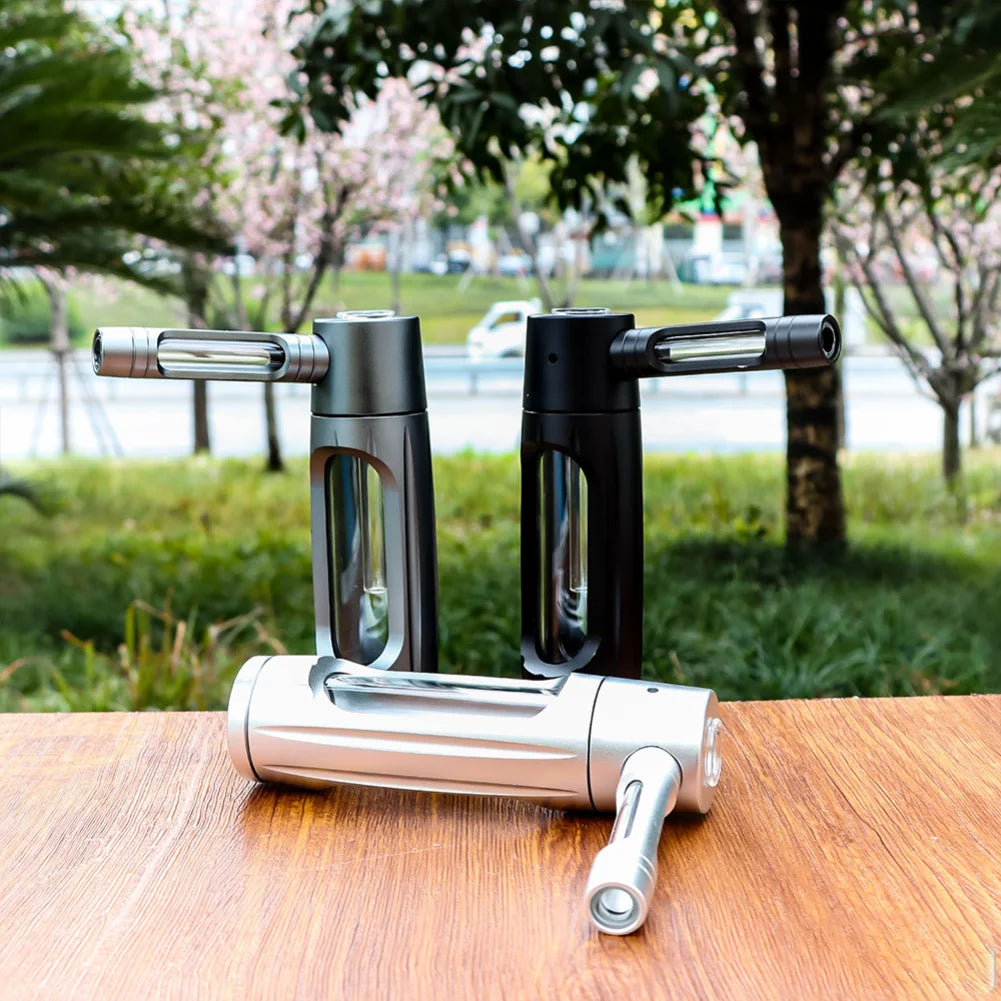 PIPE12 - Pipa portatile in metallo con bracieri in vetro