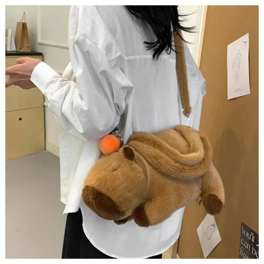 T16 - Capybara Plush Backpack Kawaii Fashion Plushie Doll