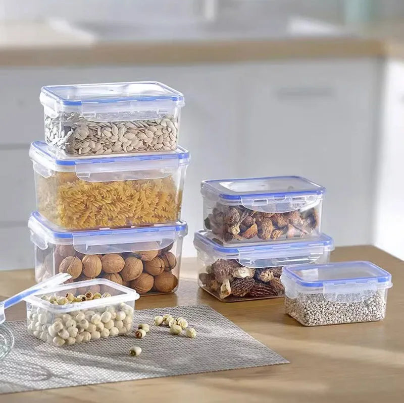 CONS - Contenitore rettangolare sigillato per frigorifero da cucina con coperchio