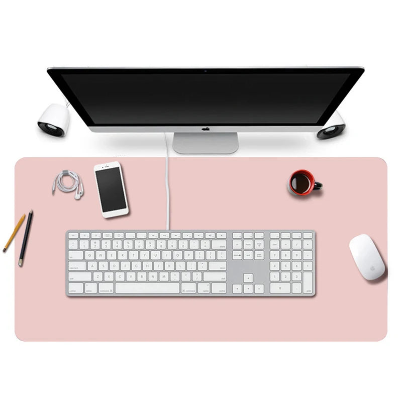 WA04 - 1pc Large Size 600*300mm Office Desk Protector Mat PU Leather Waterproof