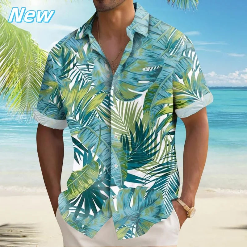 HAWAIA04 - Camicia Aloha da spiaggia con stampa 3D