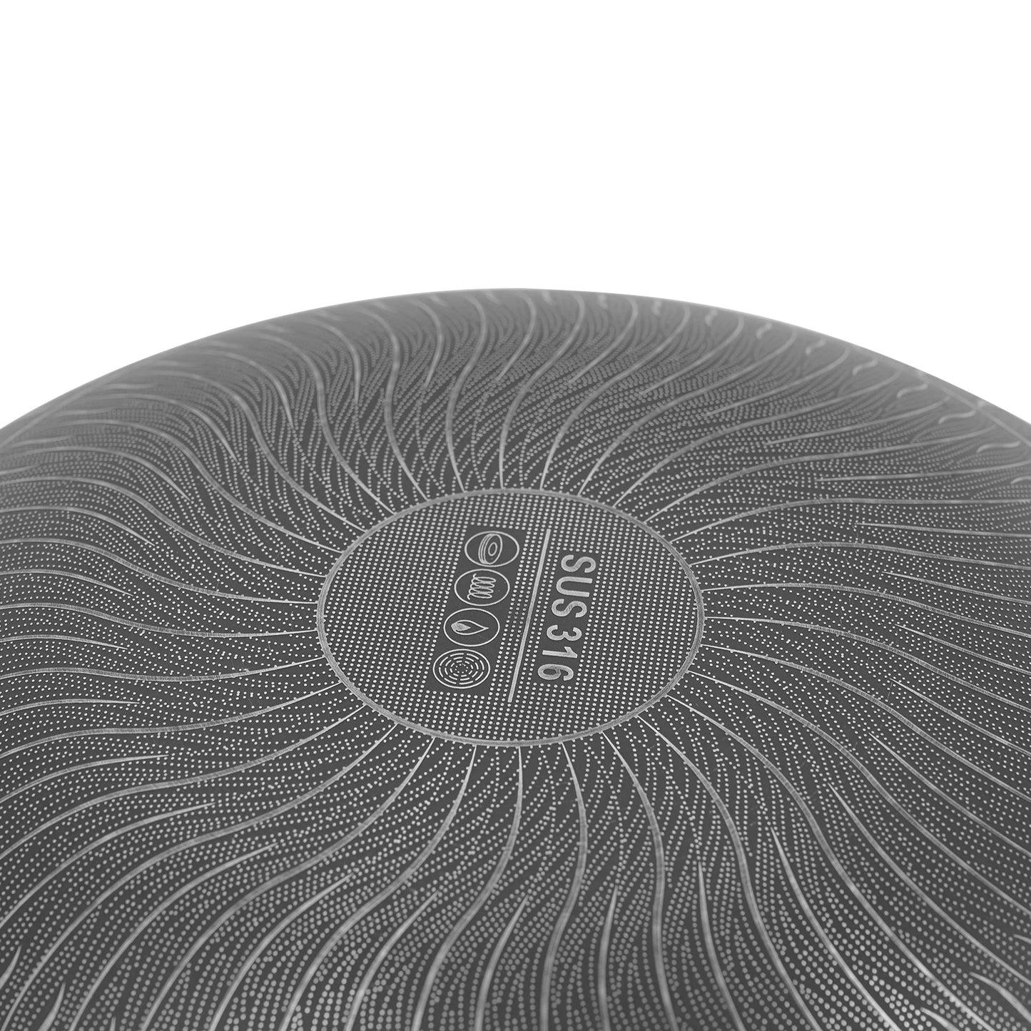 COTS - Padella in acciaio inox da 33,5*9,4 cm con coperchio antiaderente