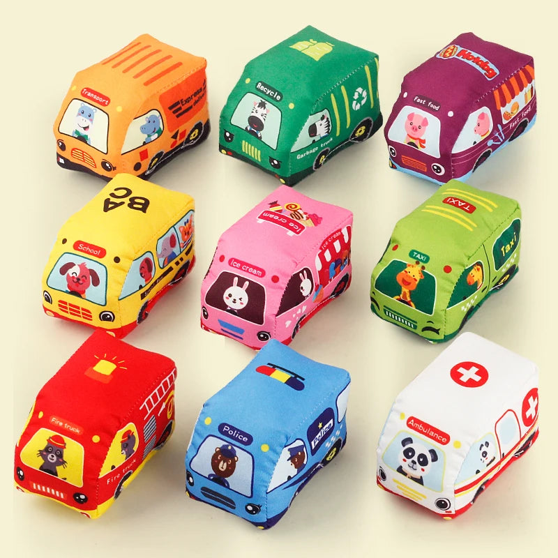 T12 - Soft Car Toy Set with Play Mat and 9pcs Vehicle