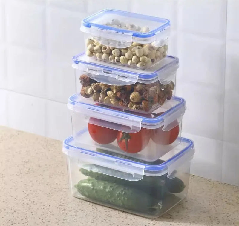 CONS - Contenitore rettangolare sigillato per frigorifero da cucina con coperchio