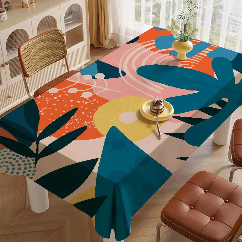 TESS14 - Tovaglia rettangolare con motivo astratto artistico