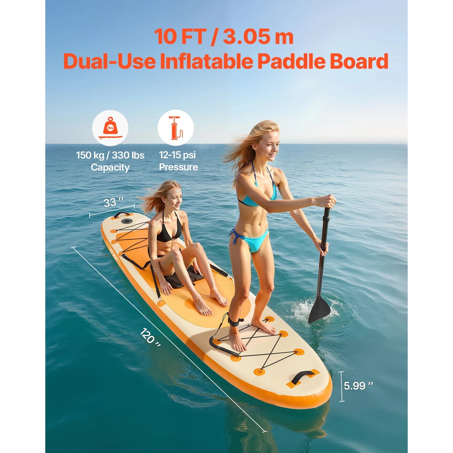 SPORT - Tavola da paddle gonfiabile con sedile