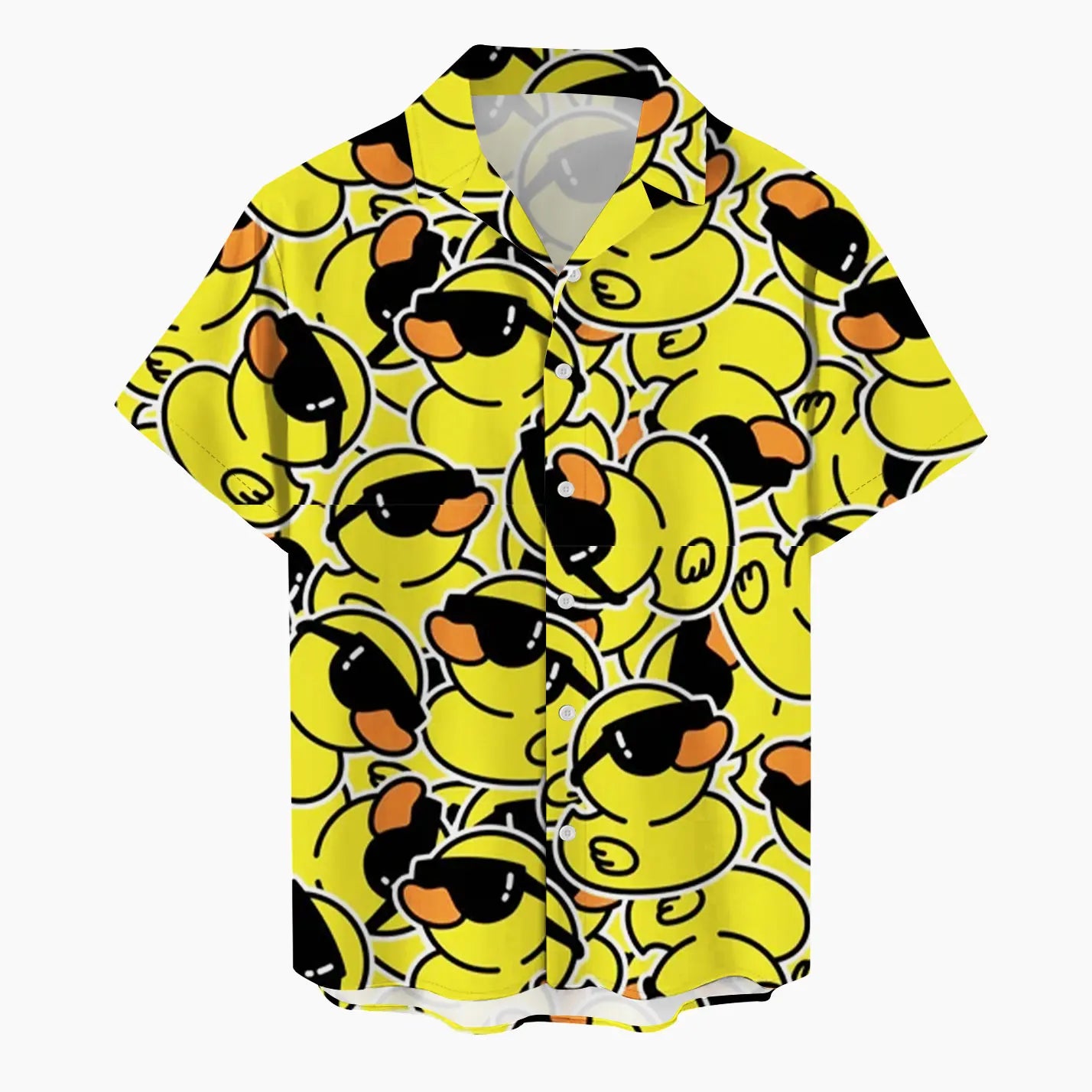 HAWAIA07 - Camicia da uomo con stampa 3D di Little Yellow Duck