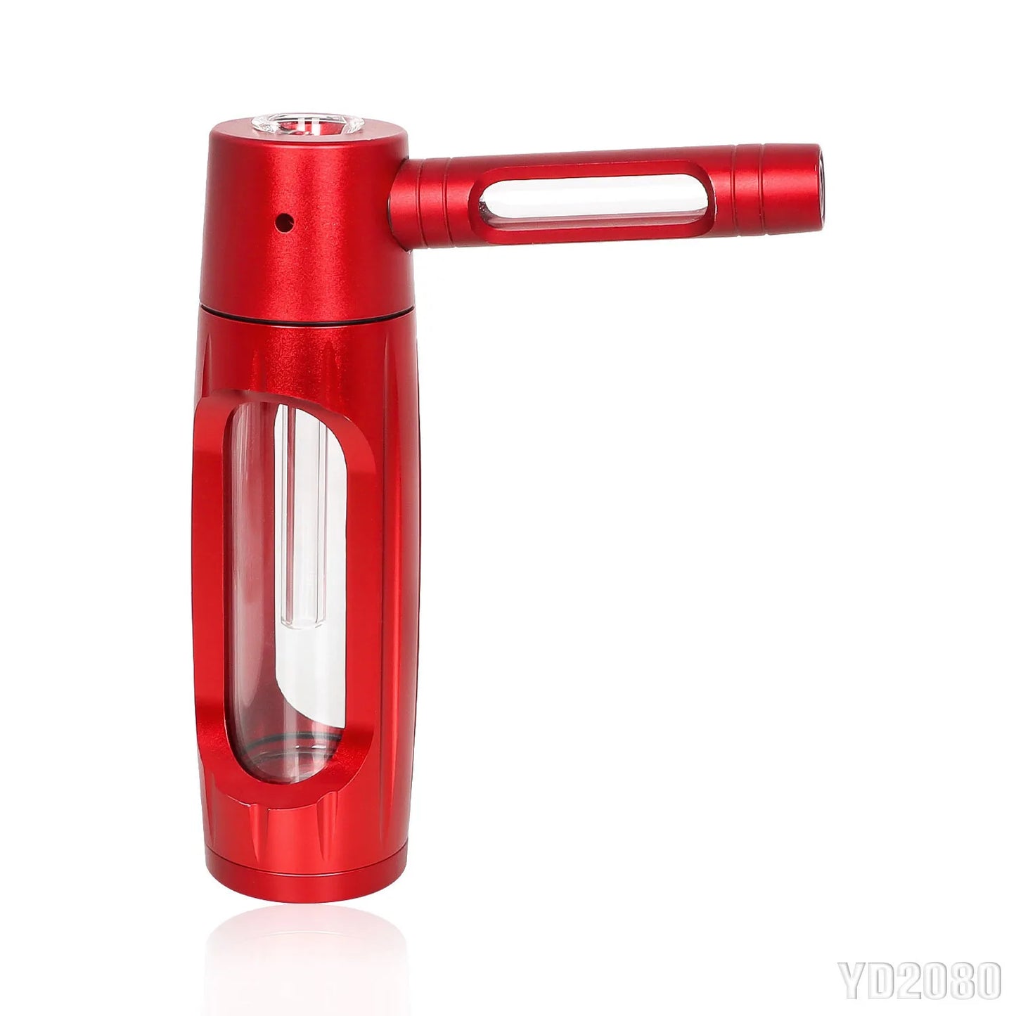 PIPE11 - Pipa portatile in metallo con bracieri in vetro