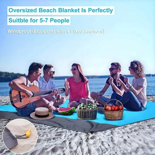 M06 - Camping mat with 4 foldable corner stakes, suitable for outdoor camping