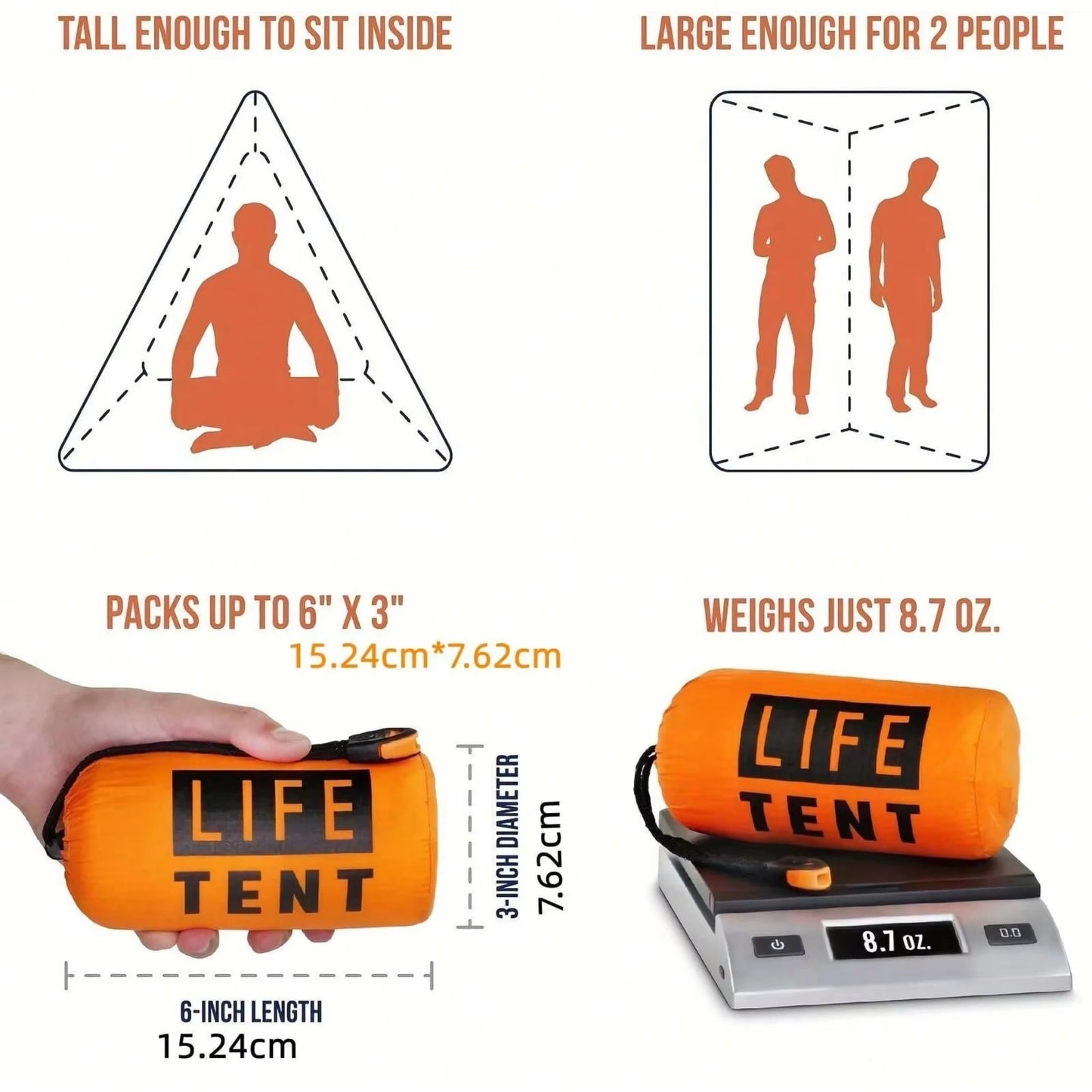 M10 - Emergency Tent  Waterproof Camping Travel Pergola