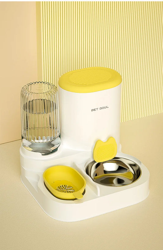 P04 - Bowl with integrated water dispenser, automatic pet feeder and water fountain