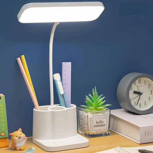 ILLUT - Lampada da scrivania multifunzione a LED monoblocco con portapenne