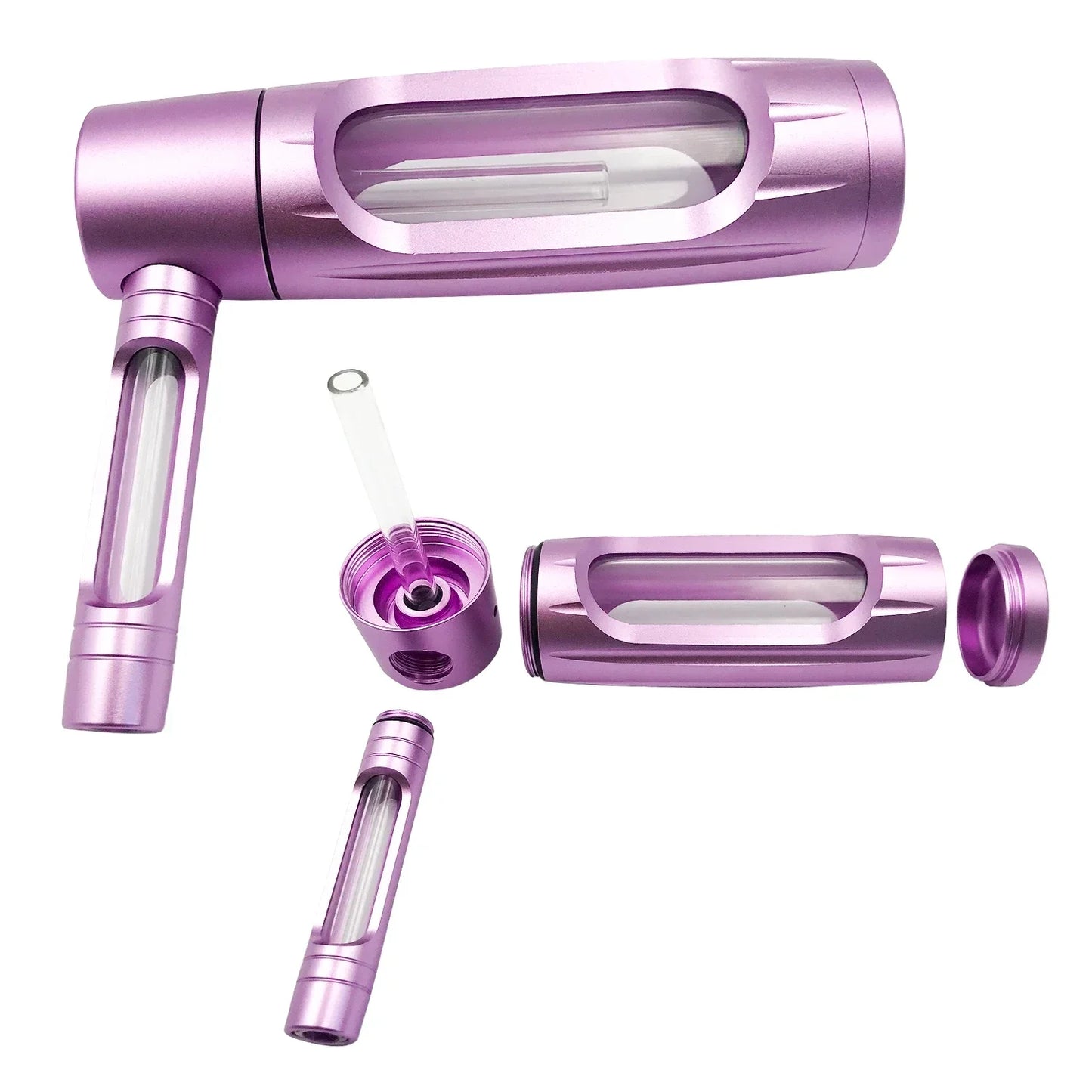 PIPE12 - Pipa portatile in metallo con bracieri in vetro