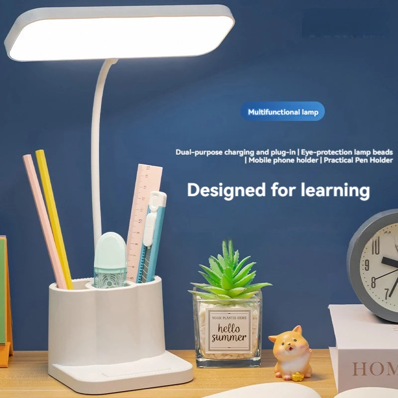 ILLUT - Lampada da scrivania multifunzione a LED monoblocco con portapenne