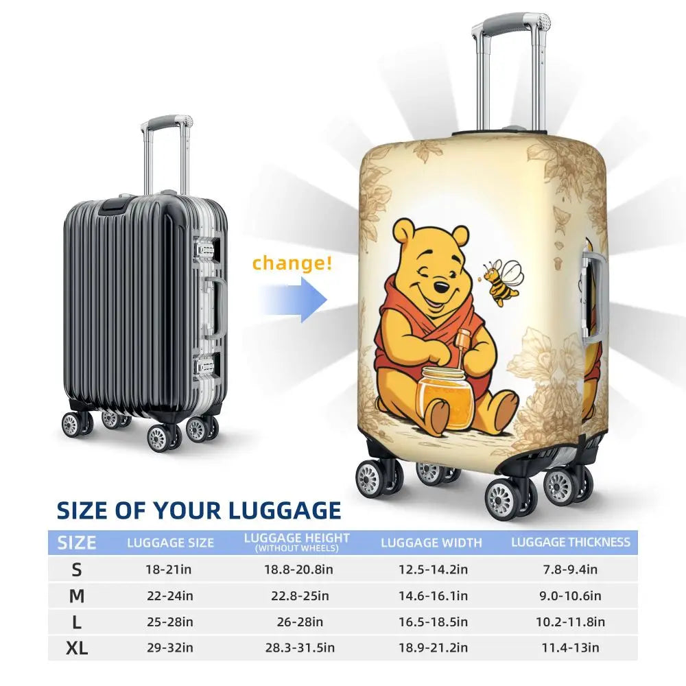 A111 - Custom Winnie The Pooh Luggage Cover Elastic