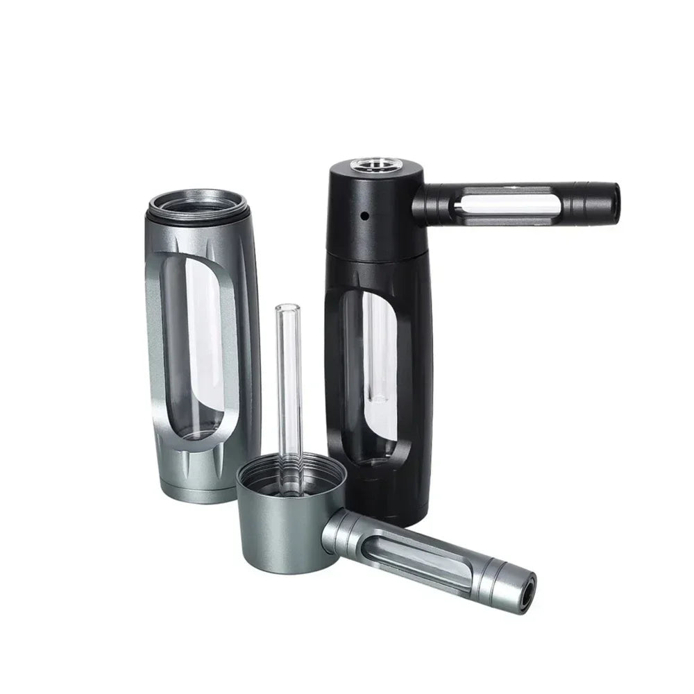 PIPE12 - Pipa portatile in metallo con bracieri in vetro