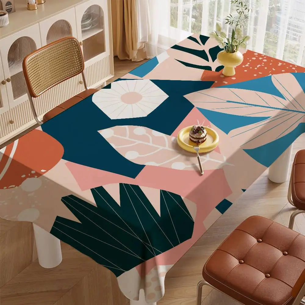 TESS14 - Tovaglia rettangolare con motivo astratto artistico